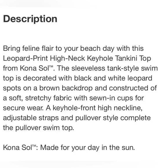 🆕Animal Print Tankini  Top - Picture 7 of 13